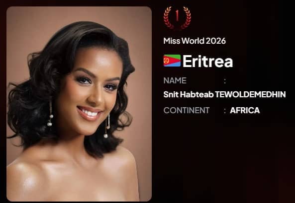 ስኒት ሓብተኣብ ተወልደመድህን፡ ወኪል ኤርትራ ኣብ ሚስ ወርልድ 2026፡ ከም ቀዳመይቲ ኤርትራ ኣብ ኣፍሪቃ ተራእያ